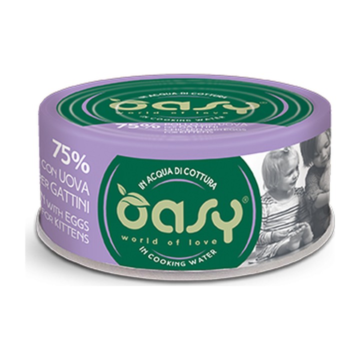 Oasy More Love Lattina Pollo con Uova per Gattini 70 g